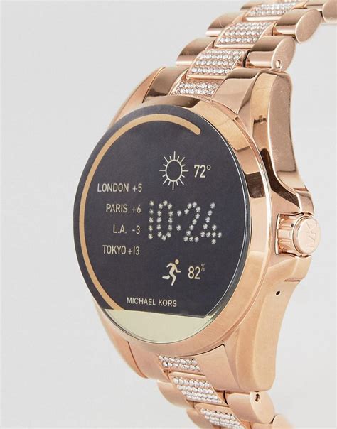 michael kors access bradshaw rose gold-tone smartwatch mkt5018|Michael Kors Access Unisex Gen 6 Bradshaw .